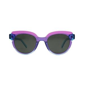 Quality Colored Acetate Circle Frame Sunglasses flexible Gradient Customised wholesale