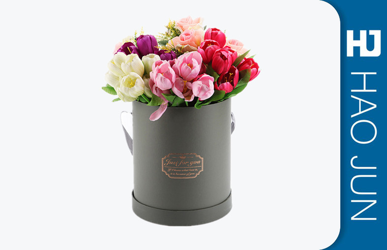 Yellow Roses Cardboard Flower Boxes With Ropes,Cardboard Tubes For Flowers Paper Packaging