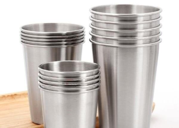 Cheap Cuatom Silver 304 Stainless Steel Cups Sets Dishwasher Safe Scratch-Proof for sale