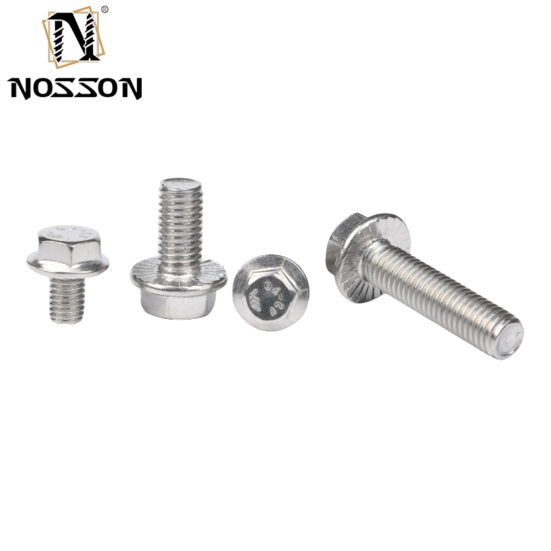 Sliver Carbon Steel Black Oxide Hex Flange Bolt Half Thread DIN6921 Standard Stainless Steel 4.8 8.8 10.9 12.9 with ZINC Finish