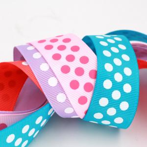 Quality logo dot printed ribbon silk screen wholesale
