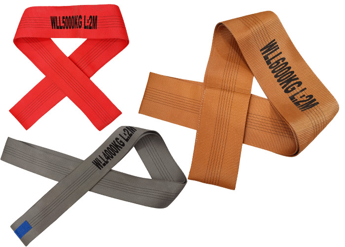 Flat 100% Polyester WLL 1000kg Endless Webbing Sling