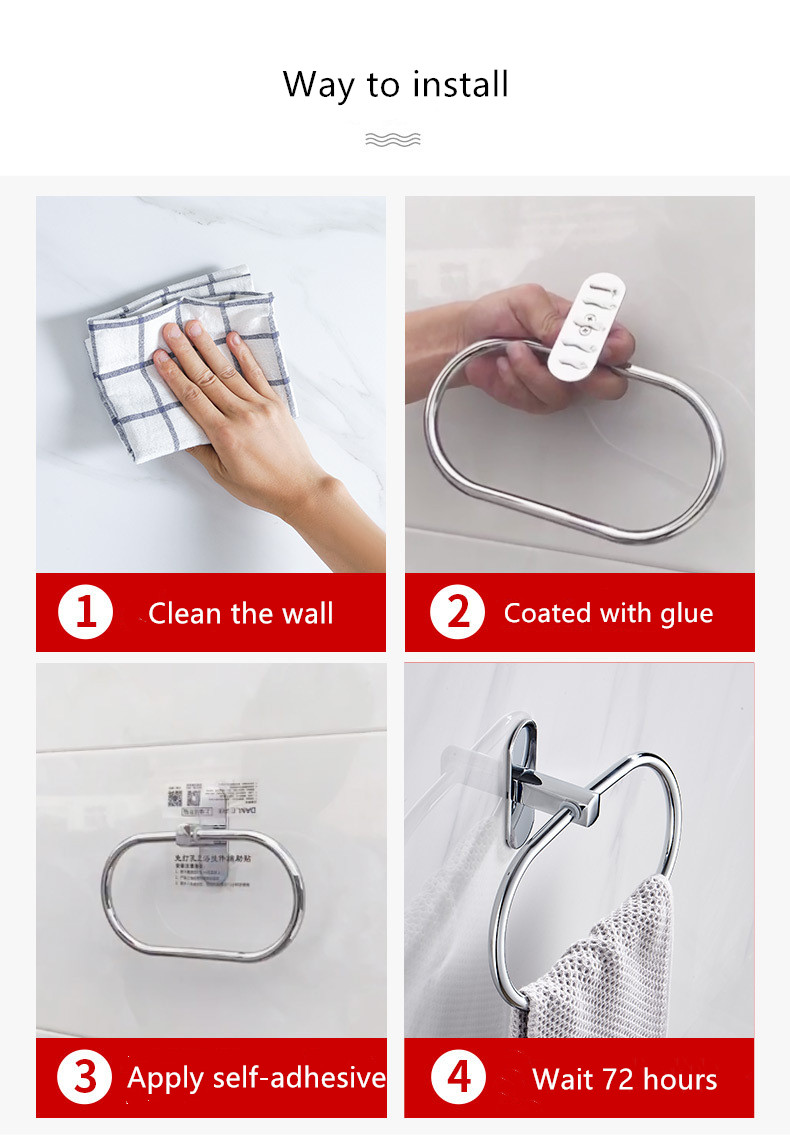 Bathroom Ring Wall-Mounted towel Ring Bathroom Hardware Set