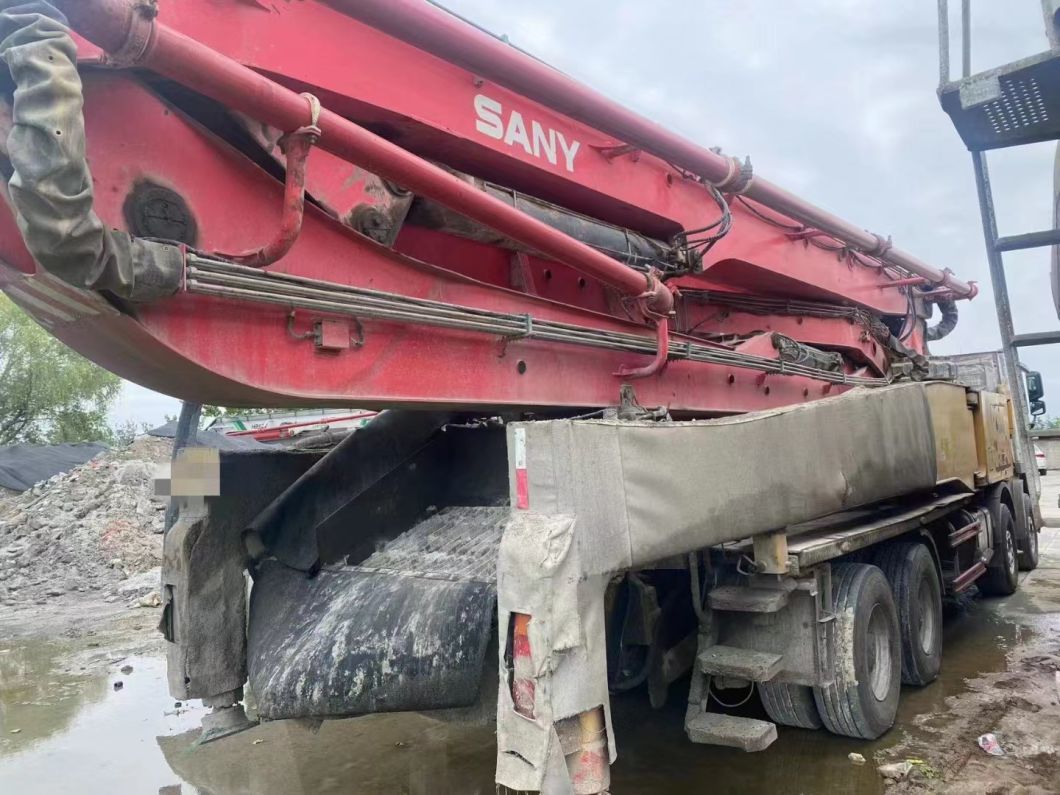 Good Performance Long Boom Pump Sy 56m Concrete Pump Placing Beton Equipments Benz Chassis 90% Near New Pump
