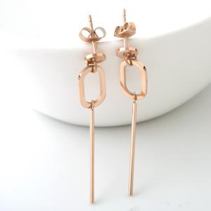 Quality Fashion Accessories Women Stainless Steel Ellipse Long Drop Earring wholesale