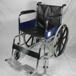 Essential Steel Frame Folding Steel Wheelchair Fixed Armrest And Footrest