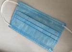 Self Protective Blue Disposable Face Mask High Breathability Skin Friendly