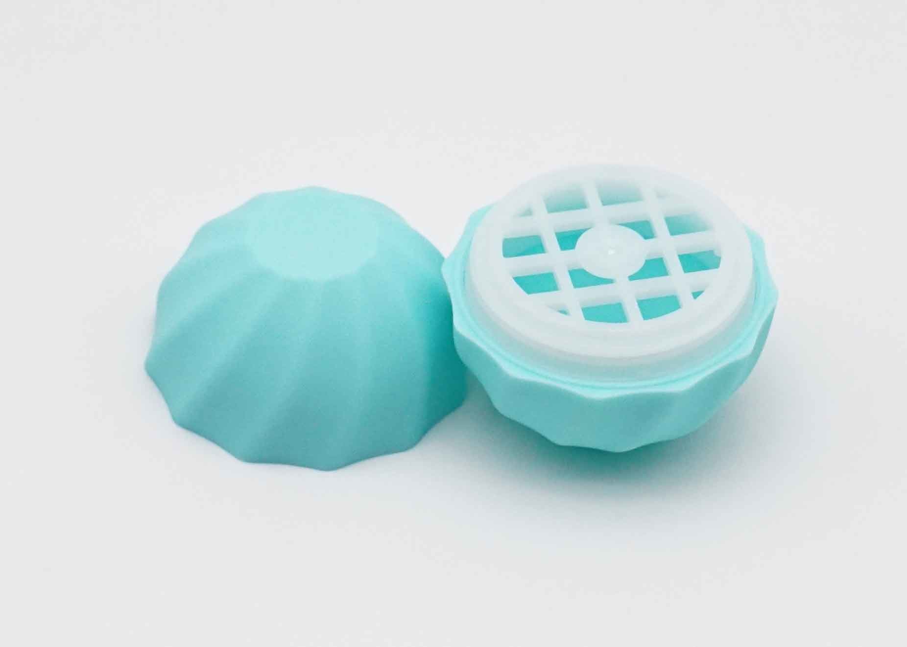 Lemon Color Lip Balm Container Ball Shaped Plastic Lip Balm Tube With Screw Cap