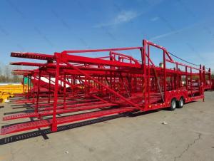 Quality 2 Axle 6-8 Units Double Deck Car Transport Truck Trailer For Car Carrier Semi Trailer wholesale