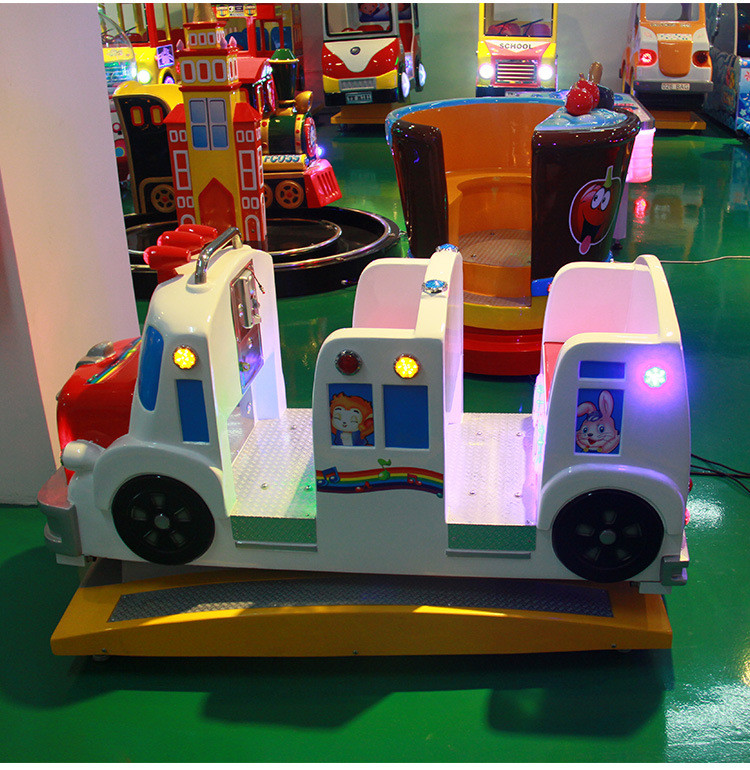 High Quality Fiber Glass Material Ride On Coin Operated 2 Players Kiddie Ride