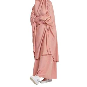 Quality Arab Malay Abaya Women Turkey Robe Muslim Prayer Dress Solid Color Plus-Size wholesale