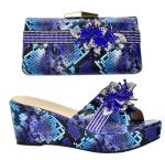 Supoo Brown Italian Ladies Shoes and Matching Bags for African High Heel Bridal