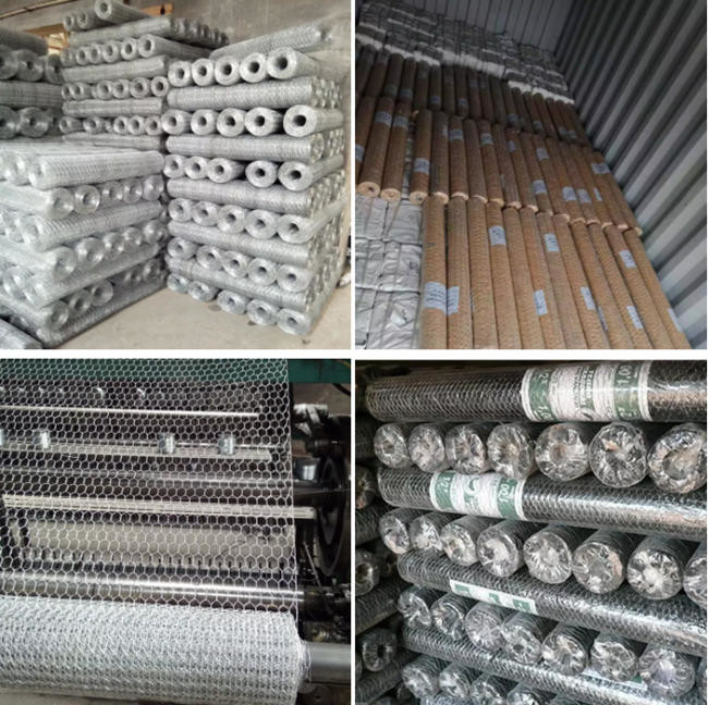 Galvanized Farm Bwg27 Chicken Mesh Fence , Hexagonal Poultry Netting