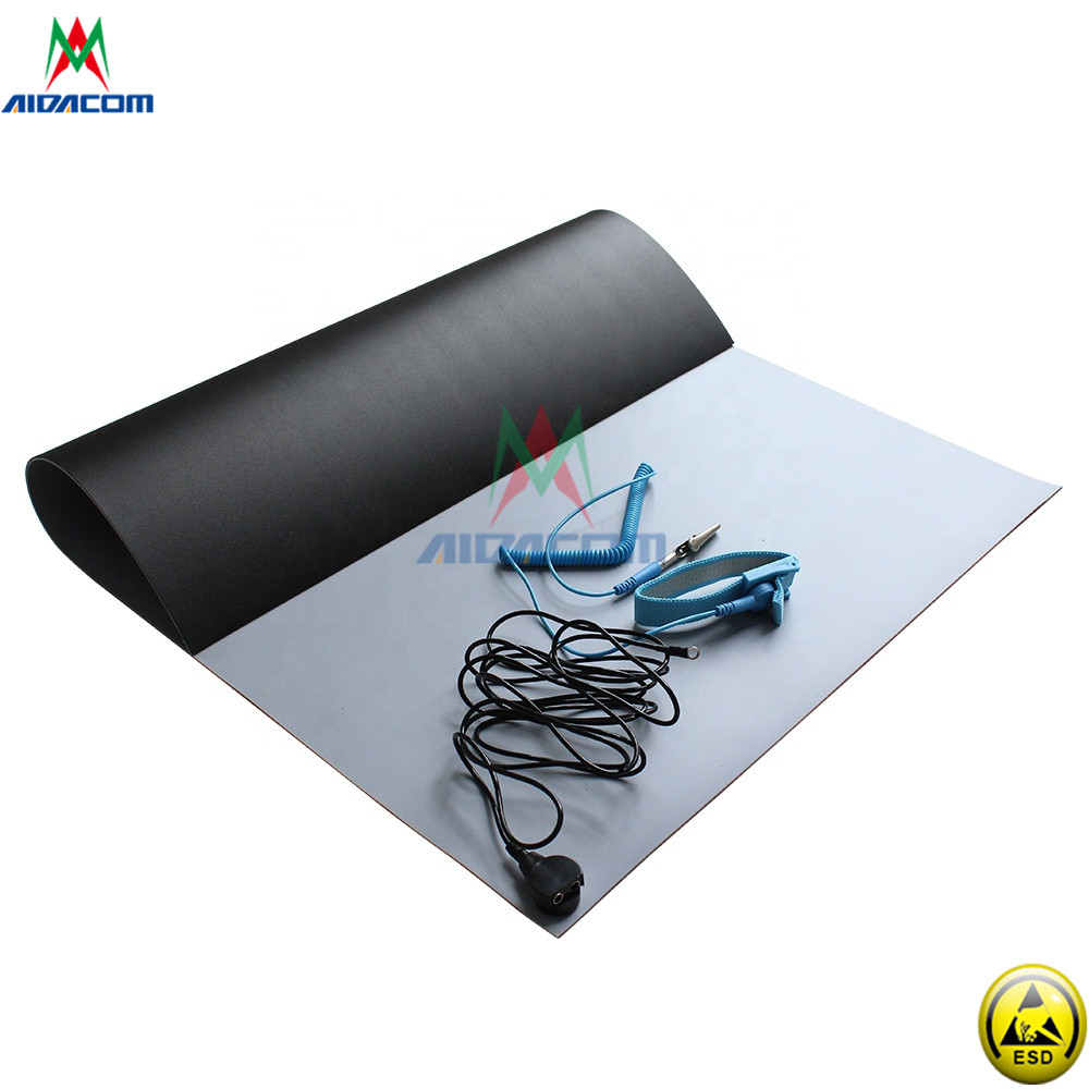 SGS Static Dissipative 3.6Mpa 2 Layers ESD Rubber Table Mat
