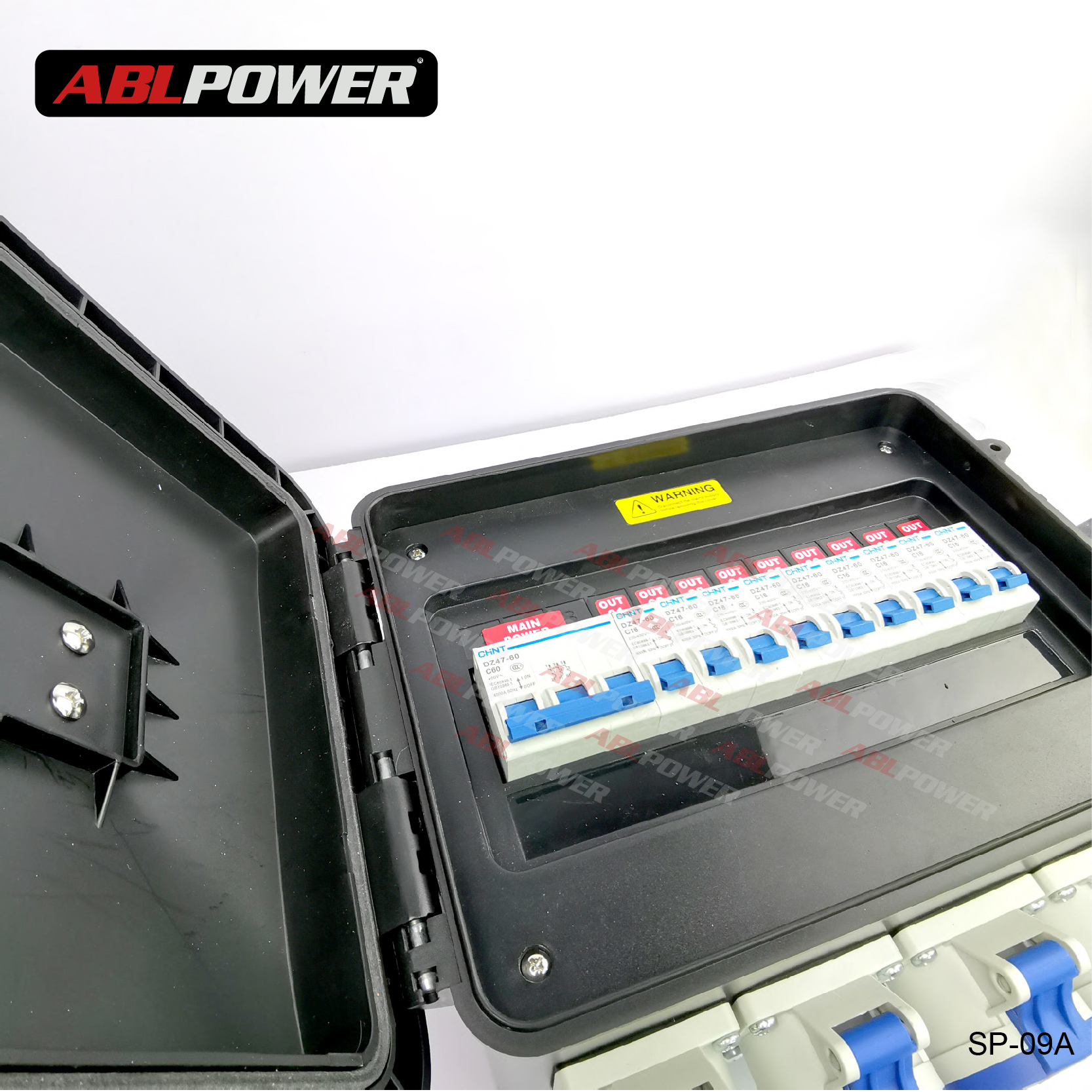 Electric Plug Socket 63A 9 Channels Power Distro Boxes
