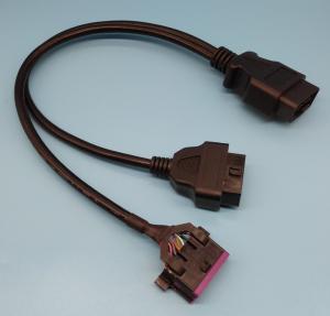Quality OBD2 OBDII Male to Volkswagen OBD2 Female and OBD2 Female Splitter Y Cable wholesale
