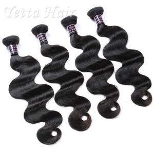 Quality Black No Shedding Wavy Virgin Indian Hair Weave Glossy And Clean wholesale