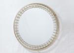 Round Modern Wrought Handicraft Metal Wall Art Mirror