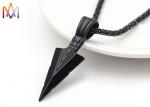15g Punk Rock Arrow Pendant Mens Engraved Necklace