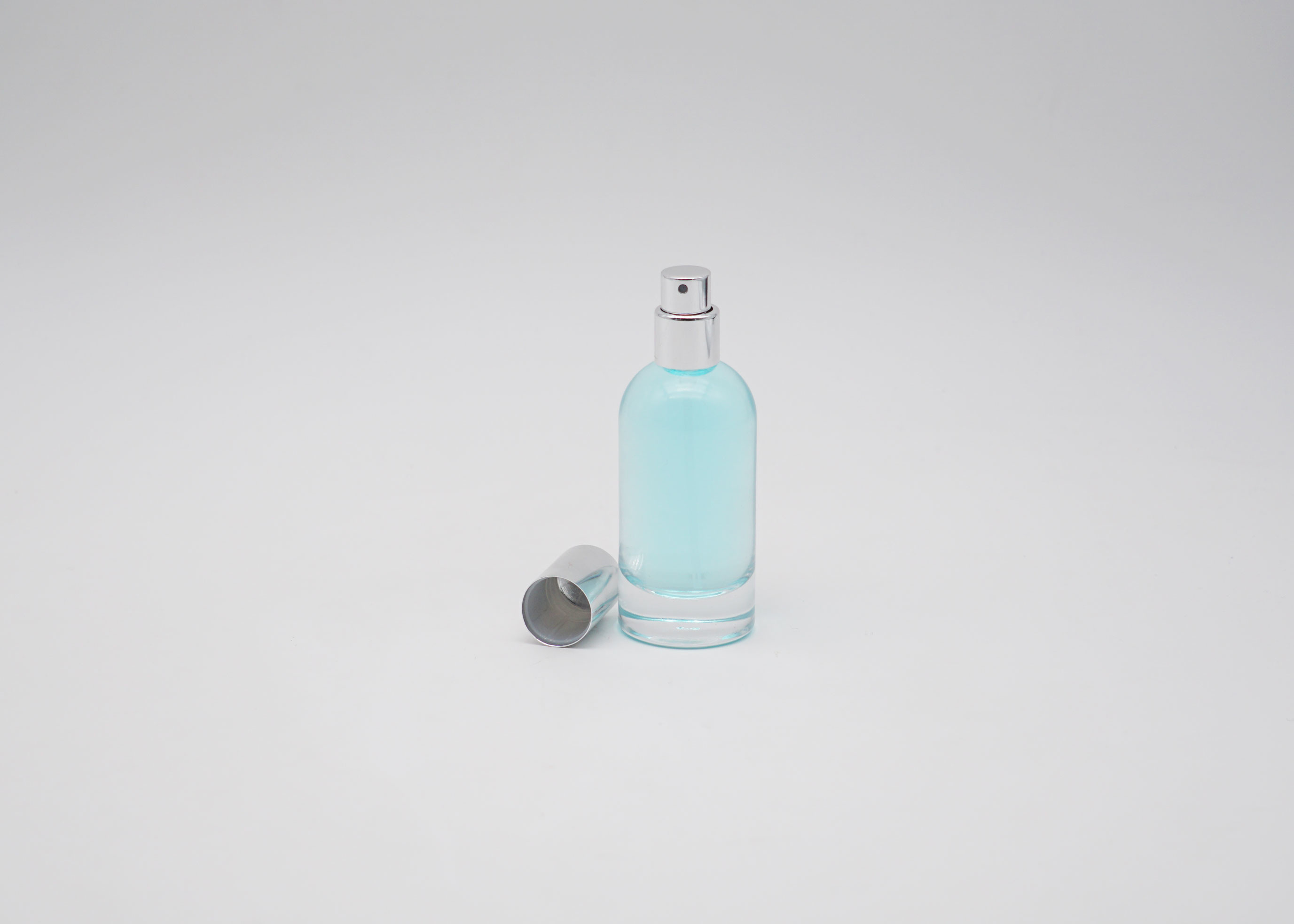 100ml Round Empty Cosmetic Spray Bottles Hot Stamping Logo