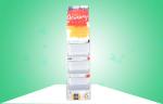Heavy-duty 4 Sheves Pop Cardboard Display Stands Promoting Beer Drinks etc