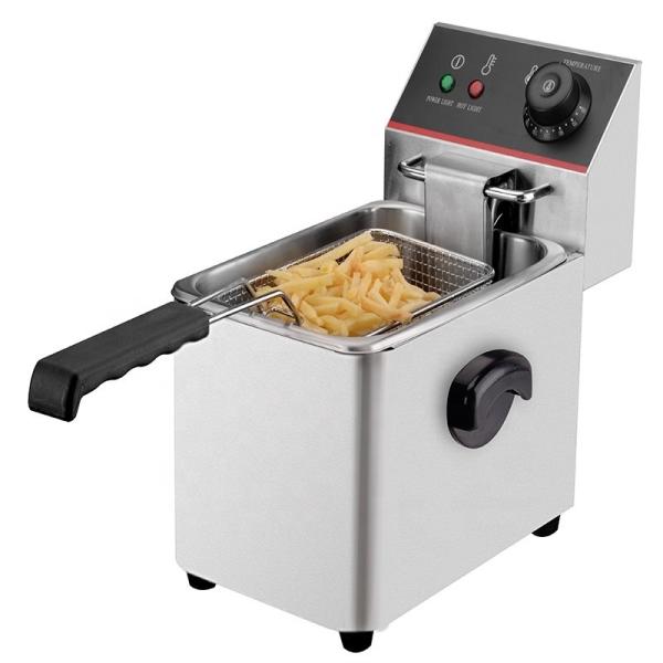 Single Electric Potato Fryer with 220V-240V Voltage and Convenient Size 215*380