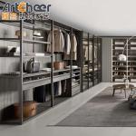Open Door Floor To Ceiling Modern Walk In Wardrobe Experience The Height Of
