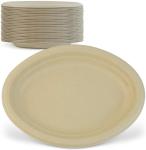 Natural Bagasse Biodegradable Oval Plate Eco Friendly Compostable Plates