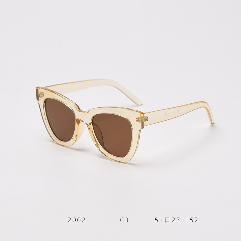 Trendy Fashion BSCI Women Cat Eye Sunglasses 147MM Leopard Frame