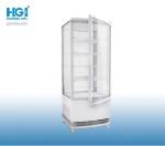 Vertical Curved Glass Door Countertop Chiller 86L