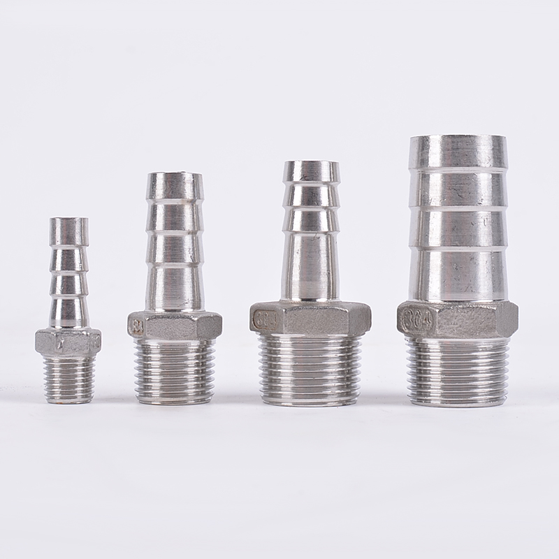 Silver RTS Stainless Steel 201 304 Pipe Fittings Hex Nipple Hose Nipple for Domestic