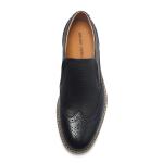 Dark Blue Lace Up Anti Odor Breathable Mens Leather Dress shoes