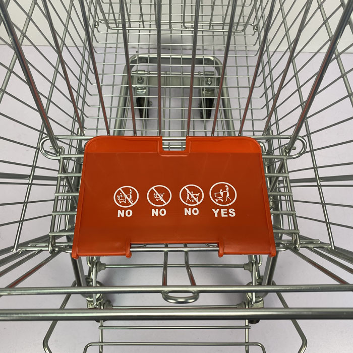 125L German Supermarket Grocery Steel Shopping Cart With Metal Beer Rack