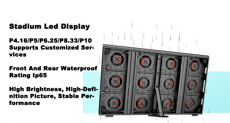 Stadium LED Screen Full Color Sports Perimeter LED Display Good Color Uniformity Quick Installation
