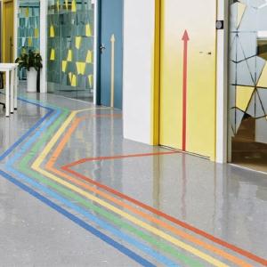 Quality Dryback Homogeneous Flooring 2mm Laboratory Vinyl Flooring Blue Yellow Green wholesale