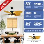 5 Blades Abs Classic Ceiling Fans Hotel Decorative Flower Design