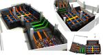 623M2 China Manufacture Commercial Kids and Adults Trampoline Park /Indoor