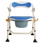 Adjustable Steel Mobile Toilet Chair Bedside Portable Toilet Seat High Strength