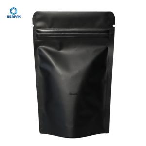 Quality Resealable Stand Up Plastic Matt Black Stand Up Mylar Bags wholesale