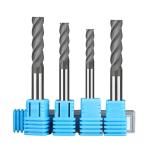 Diamond Coated Carbide 4 Flute Flat End Mill CNC Machining Milling Cutter