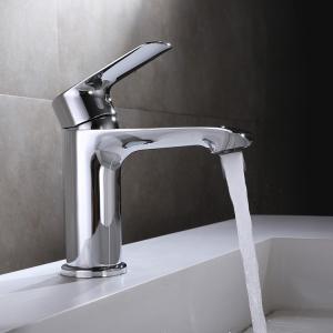 Quality Brass Modern Single Hole Single Handle Basin Mixer in Chrome wholesale