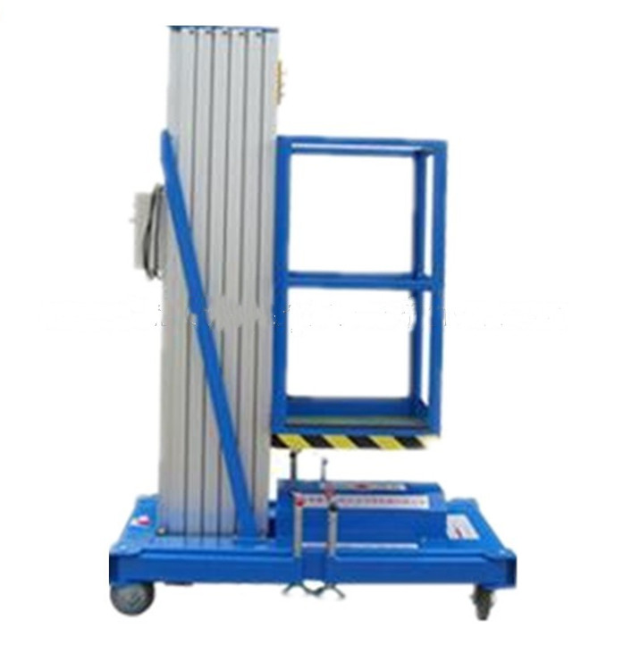 Order Picker Forklift 8 m 10 m red color Aluminium ladder electric climbing Work Platform(Single Mast)
