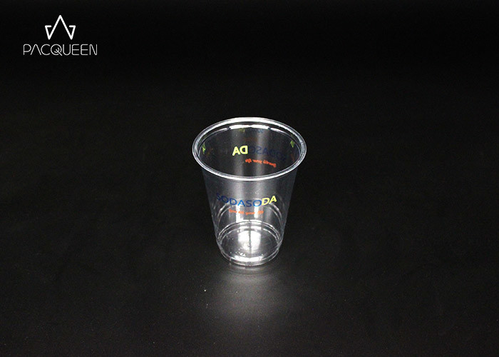 Extra Clear Iced Coffee Disposable Cold Drink Disposable Cups Custom UV Printing