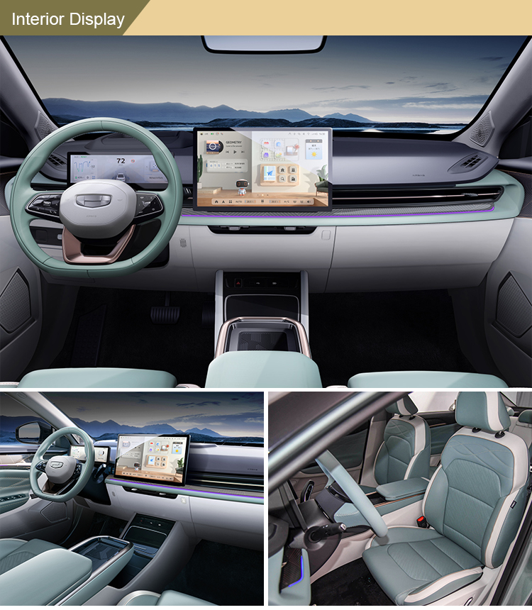 480km Range 2023 EV Electric Car Geometry G6 Design Battery Energy Auto 4-door 5-seat Body Structure