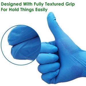 Quality Fully Coated Hot Sale Disposable Blue Heavy Duty Work Examination Industrial Non-Medical Nitrile Gloves wholesale