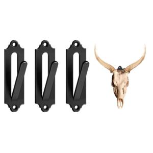 Quality European Style Indoor Outdoor Skull Hanger Wall Mount Bracket with Black Deer Hanger wholesale