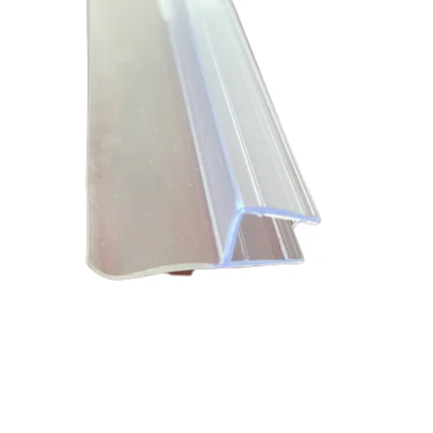180 Degree Waterproof Rubber Sealing Strip for 3/8" Glass Shower Screen PVC Material