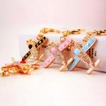 motorcycle Rhinestone Key Chain 6cm x 6cm Luxury Crystal Pendant