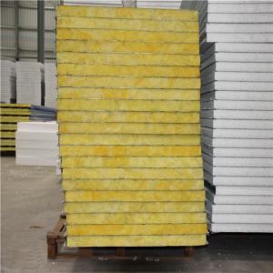 Quality prefabricated building material 50mm glass wool cold room sandwich panel wholesale