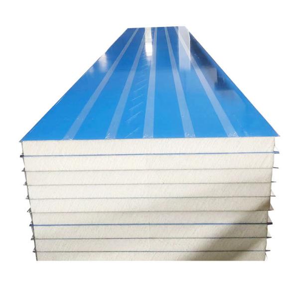 Exterior Wall Insulation Polyurethane Foam Sandwich Panels Fireproof 950mm